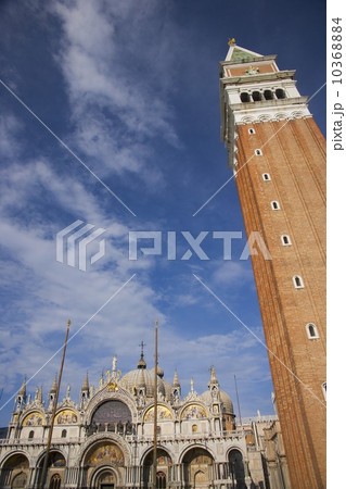 Basilica and Bell Tower St Mark's Square Venice Italy 10368884
