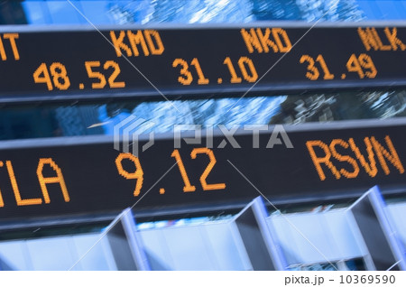Closeup of stock market ticker 10369590