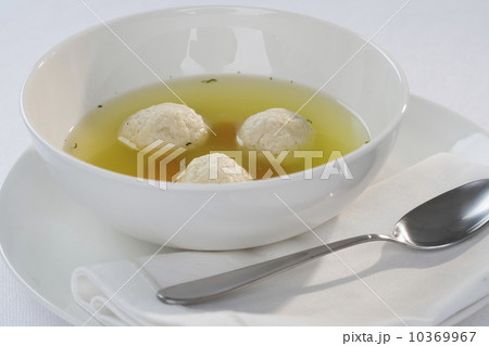 Close up of Matzah ball soup 10369967