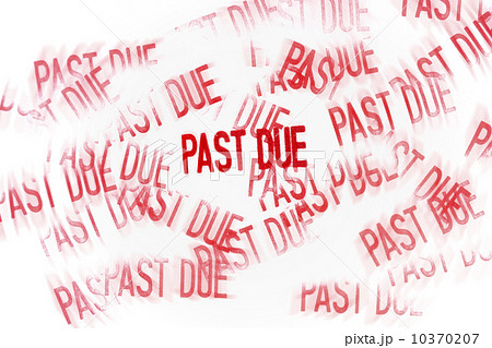 Studio shot of Past Due stamp 10370207