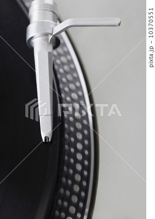 Closeup of a turntable and record Closeup of a turntable and record 10370551