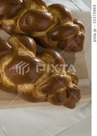 Close up of two loaves of Challah bread Close up of two loaves of Challah bread 10370869