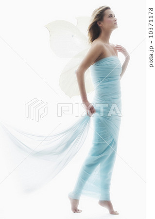 Young woman in full length gown 10371178