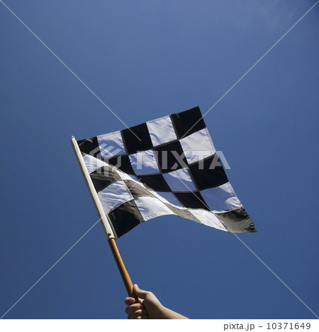 Checkered flag with blue sky 10371649