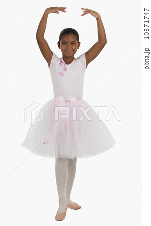 Studio shot of girl practicing ballet Studio shot of girl practicing ballet 10371747