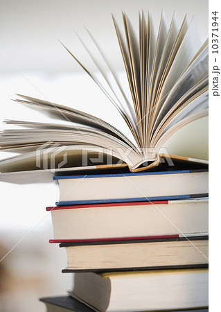 Close up of stack of books Close up of stack of books 10371944