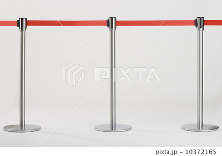 Studio shot of retractable belt crowd control barriers Studio shot of retractable belt crowd control barriers 10372165