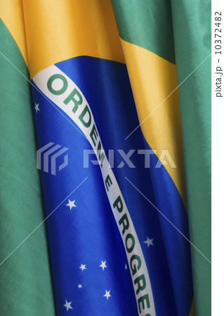 Close up of flag of Brazil Close up of flag of Brazil 10372482