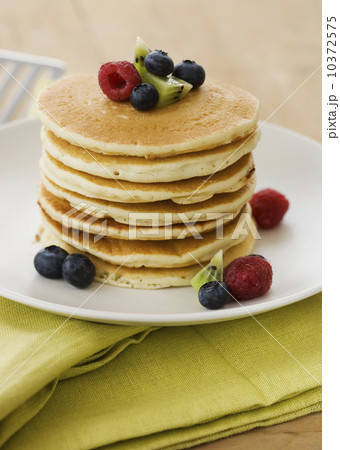 Breakfast plate with pancakes and fruit 10372575