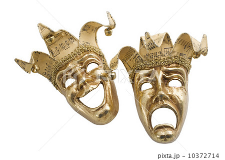 Gold comedy and tragedy masks Gold comedy and tragedy masks 10372714