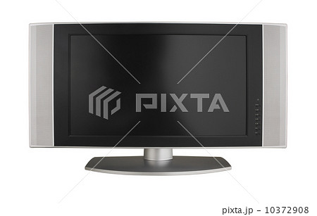 Wide screen television on table 10372908