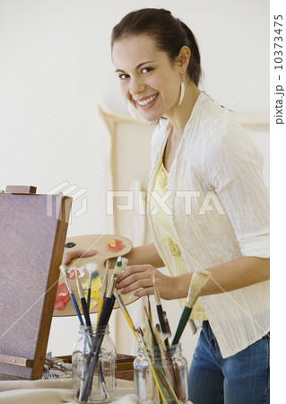 Female artist in painting studio 10373475