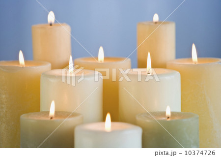 Close up of lit candles 10374726
