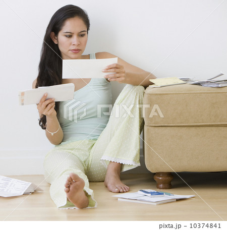 Woman paying bills 10374841