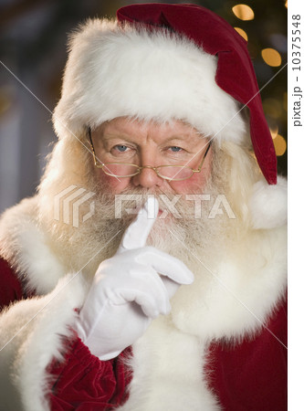 Santa Claus shushing 10375548