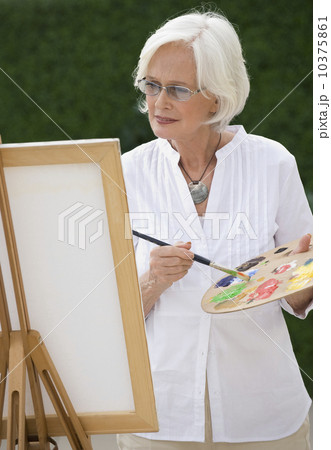 Senior woman painting 10375861