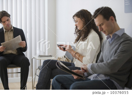 Patients sitting in waiting room Patients sitting in waiting room 10376055