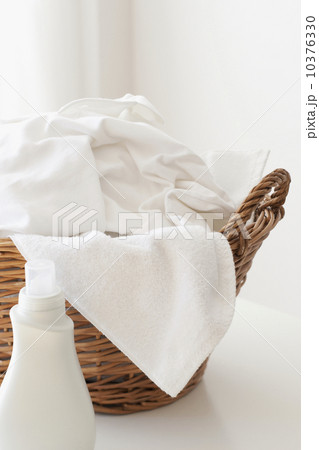 Basket of clean laundry Basket of clean laundry 10376330