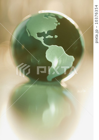 Close up of glass globe 10376354