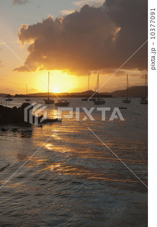 Harbor of St. John at sunset Harbor of St. John at sunset 10377091