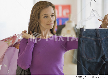 Woman shopping for clothing 10377389
