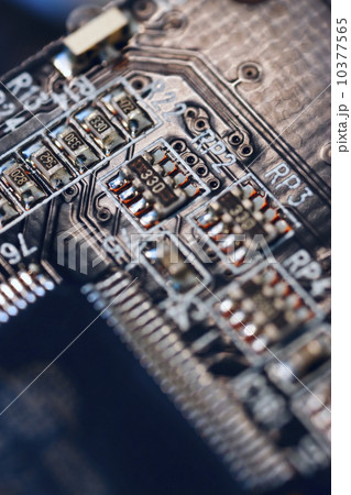 Close-up of computer chip 10377565