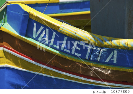 Close up of Luzzu fishing boat 10377809