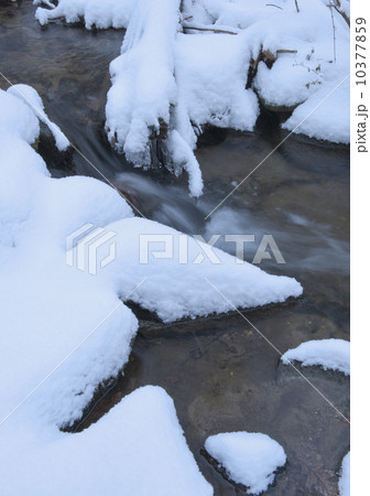 Snowy stream in winter 10377859