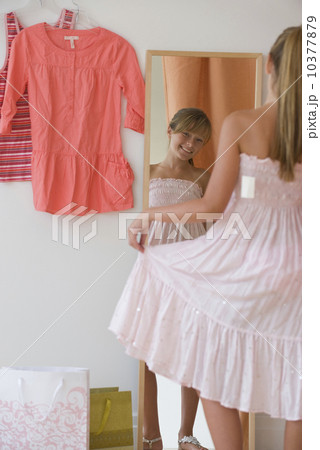 Girl shopping for new clothes 10377879