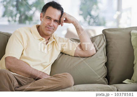 Portrait of man on sofa Portrait of man on sofa 10378581