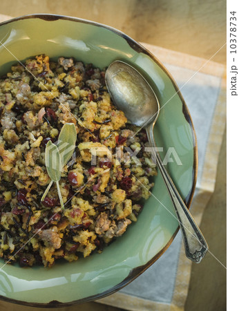 Thanksgiving stuffing in bowl 10378734