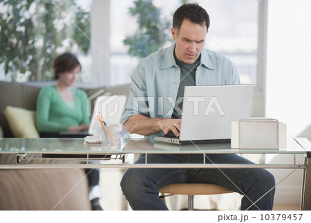 Mature man working from home 10379457