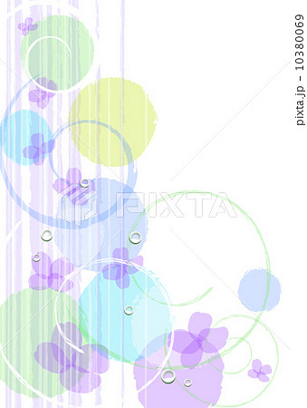 ６月の紫陽花背景のイラスト素材