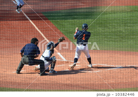 野球〜左打者･捕手･審判（イメージ） 10382446