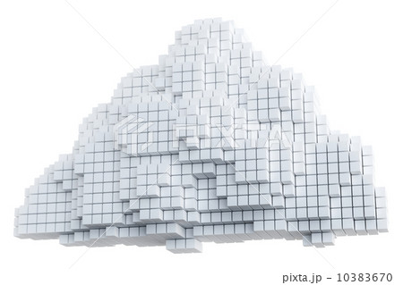 pixelated white cloud for the design or icons isolated on white 10383670
