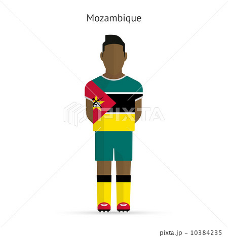 Mozambique football player. Soccer uniform. 10384235