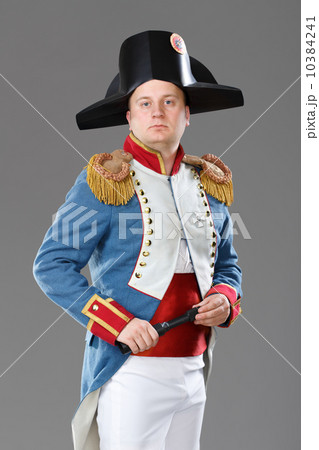 Actor dressed as Napoleon. Historical costume. 10384241