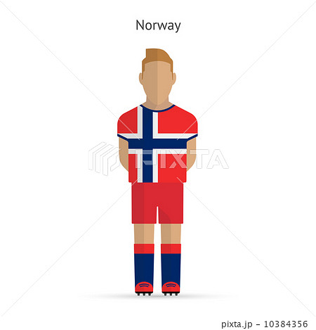 Norway football player. Soccer uniform. 10384356