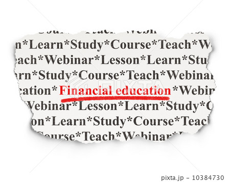 Education concept: Financial Education on Paper background Education concept: Financial Education on Paper background 10384730