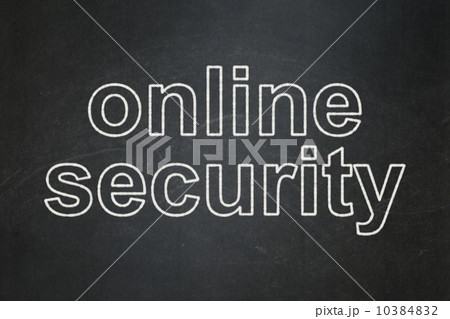 Safety concept: Online Security on chalkboard background 10384832