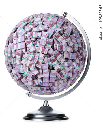 euro money globe on white isolated euro money globe on white isolated 10385363