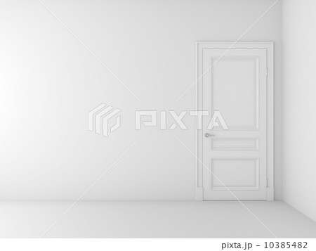empty white interior with door  10385482