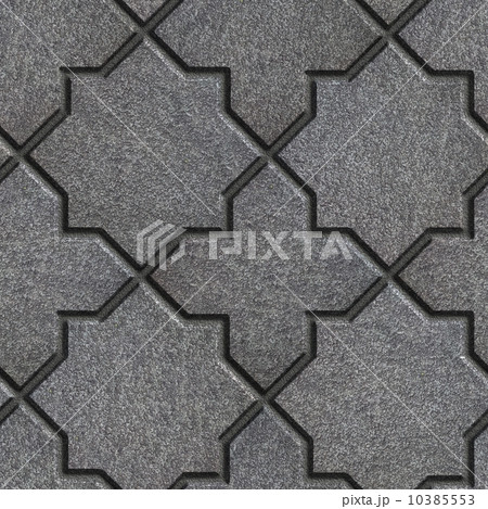 Concrete Decorative Pavement. Seamless Tileable Texture. 10385553