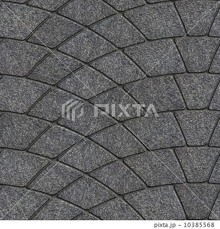 Concrete Pavement laid as semicircle. Seamless Tileable Texture. 10385568