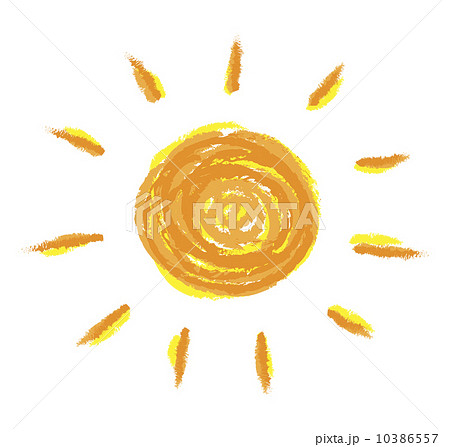 太陽 落書きのイラスト素材