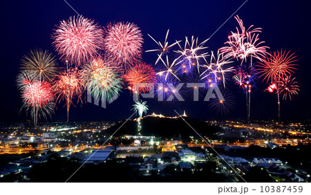 Big firework over the city 10387459