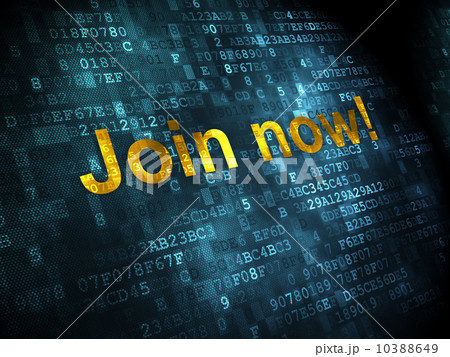 Social network concept: Join now! on digital background 10388649