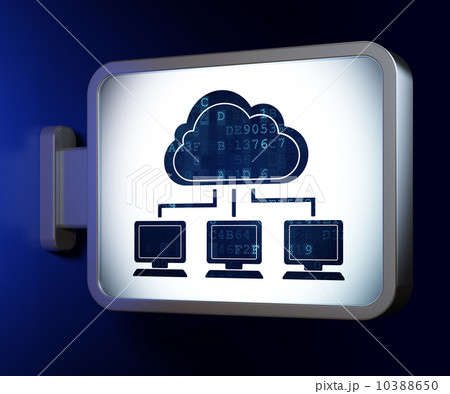 Cloud technology concept: Cloud Network on billboard background 10388650