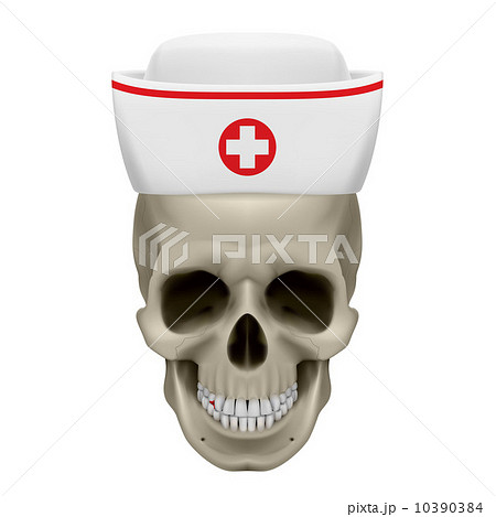 Skull in nurse cap 10390384