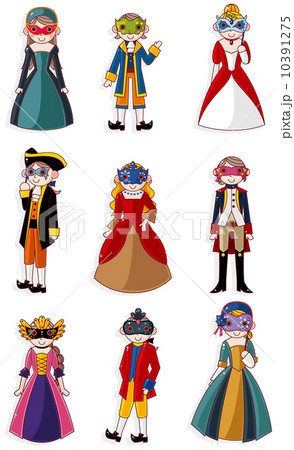 cartoon mask party 10391275